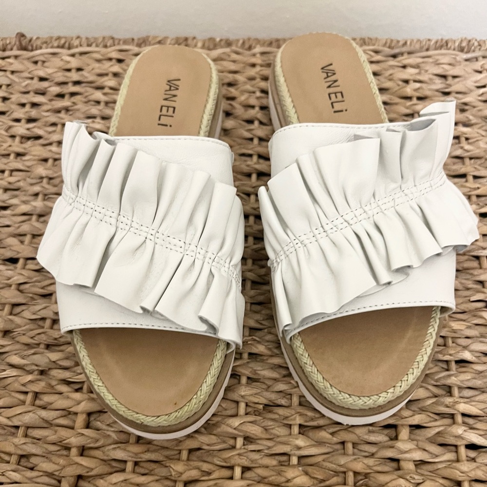 VANELI Slip On leather Espadrille Sandals NWOT